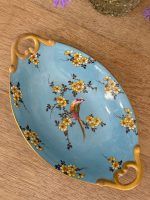 Ekskluzīvs antīks Limoges (VELIV) porcelāna ovālais trauks "Brīnumputns dārza ziedos" — Francija, ap 1900. gadu (Skaistais laikmets / Belle Époque), vidēja izmēra (6168) - Image 2