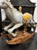 Antique wooden rocking horse, large size (3794) - Image 6