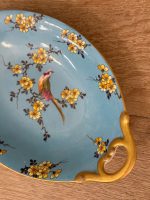 Ekskluzīvs antīks Limoges (VELIV) porcelāna ovālais trauks "Brīnumputns dārza ziedos" — Francija, ap 1900. gadu (Skaistais laikmets / Belle Époque), vidēja izmēra (6168) - Image 4