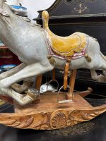 Antique wooden rocking horse, large size (3794) - Image 20