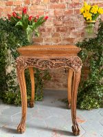 Wooden table with fine carvings, medium size (3899) - Image 2