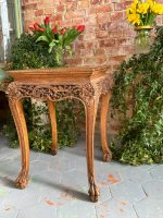 Wooden table with fine carvings, medium size (3899) - Image 4
