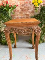 Wooden table with fine carvings, medium size (3899) - Image 5
