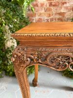 Wooden table with fine carvings, medium size (3899) - Image 20