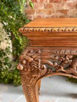 Wooden table with fine carvings, medium size (3899) - Image 19