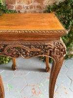 Wooden table with fine carvings, medium size (3899) - Image 6