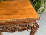 Wooden table with fine carvings, medium size (3899) - Image 21