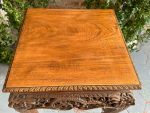 Wooden table with fine carvings, medium size (3899) - Image 22