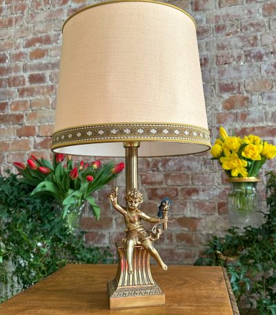 Bordlampe med engel, letvægts (3874)