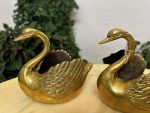 Cygnes en Métal - Coupelles, Petite Taille, Lourdes, 2 Pcs Disponibles (4406) – Image 3