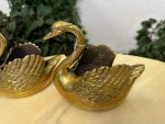 Cygnes en Métal - Coupelles, Petite Taille, Lourdes, 2 Pcs Disponibles (4406) – Image 7