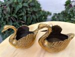 Cygnes en Métal - Coupelles, Petite Taille, Lourdes, 2 Pcs Disponibles (4406) – Image 8