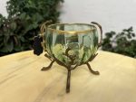 Small Glass Vessel with Metal Stand (4430)