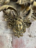 Liela Izmēra Smags sienas spoguļsvečturis - neorokoko stilā (Heavy Mirrored Wall Sconce) (4768) - Image 6