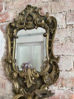 Liela Izmēra Smags sienas spoguļsvečturis - neorokoko stilā (Heavy Mirrored Wall Sconce) (4768) - Image 3
