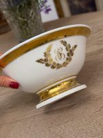 Antique "Vieux Paris" porcelain bowl with gold monogram (6200) - Image 7
