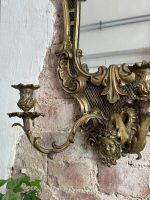 Liela Izmēra Smags sienas spoguļsvečturis - neorokoko stilā (Heavy Mirrored Wall Sconce) (4768) - Image 12