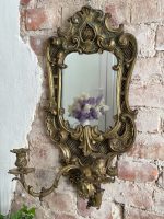 Liela Izmēra Smags sienas spoguļsvečturis - neorokoko stilā (Heavy Mirrored Wall Sconce) (4768) - Image 2
