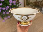 Antik "Vieux Paris" porcelænsfad med guldmønster