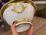 Antique "Vieux Paris" porcelain bowl with gold monogram (6200) - Image 8