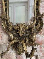 Liela Izmēra Smags sienas spoguļsvečturis - neorokoko stilā (Heavy Mirrored Wall Sconce) (4768) - Image 5