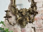 Liela Izmēra Smags sienas spoguļsvečturis - neorokoko stilā (Heavy Mirrored Wall Sconce) (4768) - Image 9