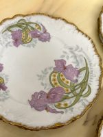 Assiettes en Porcelaine de Limoges Françaises, 12 Pcs, Détails Floraux et Dorés (4401) – Image 8