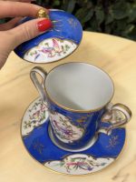 Grezna Porcelāna Krūze ar Vāku un Apakštasīti — Sevras stilā, Limoges, (limoges porcelain cup with lid and saucer — Sèvres style) (4439) - Image 6