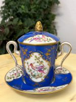limoges porcelain cup with lid and saucer