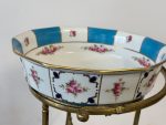 Antīks porcelāna mazgājamās bļodas un krūzes komplekts uz misiņa statīva (5088) - Image 11