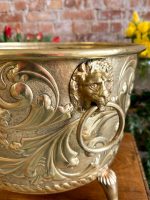 Brass Planter with Lion Masks and Dutch Landscapes — Historicism, England/Netherlands, 19th Century (3880) - Image 6