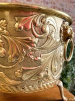 Brass Planter with Lion Masks and Dutch Landscapes — Historicism, England/Netherlands, 19th Century (3880) - Image 8