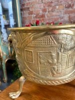 Brass Planter with Lion Masks and Dutch Landscapes — Historicism, England/Netherlands, 19th Century (3880) - Image 13