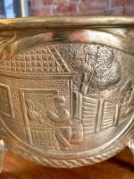 Brass Planter with Lion Masks and Dutch Landscapes — Historicism, England/Netherlands, 19th Century (3880) - Image 14