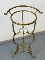 Antīks porcelāna mazgājamās bļodas un krūzes komplekts uz misiņa statīva (5088) - Image 12