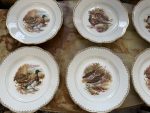 Šķīvji ar Putnu Motīviem, 6gab (vintage bird theme porcelain plate set) — Historisma stilā, (4073) - Image 2
