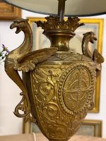 izsmalcināta bronzas lampa, vidēja izmēra, 1 spuldzei (6129) - Image 5