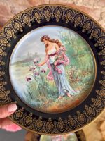 2gab Porcelāna Šķīvji Tumši Zilā Krāsā ar Princešu Motīviem (5428) - Image 4
