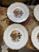Šķīvji ar Putnu Motīviem, 6gab (vintage bird theme porcelain plate set) — Historisma stilā, (4073) - Image 5