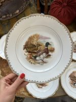 Šķīvji ar Putnu Motīviem, 6gab (vintage bird theme porcelain plate set) — Historisma stilā, (4073) - Image 6