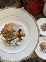 Šķīvji ar Putnu Motīviem, 6gab (vintage bird theme porcelain plate set) — Historisma stilā, (4073) - Image 8