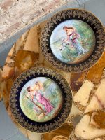 2gab Porcelāna Šķīvji Tumši Zilā Krāsā ar Princešu Motīviem (5428) - Image 2