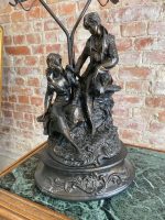 Liela, smaga galda lampa ar figūrām (573) - Image 2