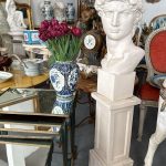 David bust plaster on column pedestal
