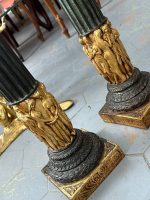 Kolonnas ar zelta krāsas motīviem, Vidēji, neliela izmēra, smagas, pieejamas 2gab (6357) - Image 4