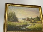 Ainavu glezna zelta krāsas rāmī (2853) - Image 4