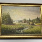 Ainavu glezna zelta krāsas rāmī (2853)