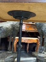 Autentisks franču bistro galdiņš uz čuguna kājas — klasiskā Monmartras stilā, (Antique French bistro table with cast iron base) (6421) - Image 11