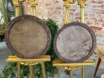 Apaļas Koka Gleznas ar Ziediem, Vieglas pēc Svara, 2gab, vidēja izmēra (3181) - Image 9