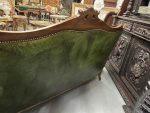 Zaļš, Ādas, Chesterfield Stila Dīvāns-Sofa, Liela Izmēra, Ideālā Stāvoklī (4295) - Image 24